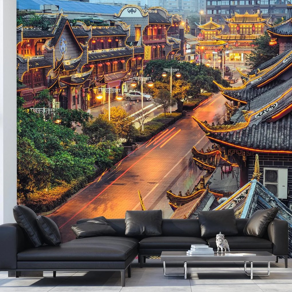 Fototapeta - Qintai Road, Chengdu, Chiny (196x136 cm)