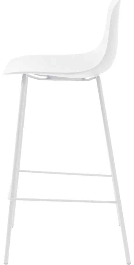 Biały plastikowy hoker 92,5 cm Whitby – Unique Furniture