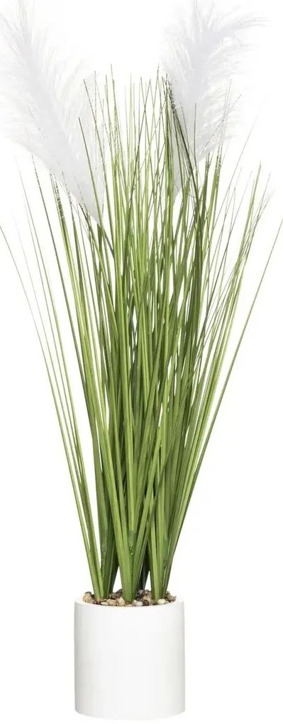 Sztuczna trawa ozdobna w cementowej doniczce, wys. 70 cm