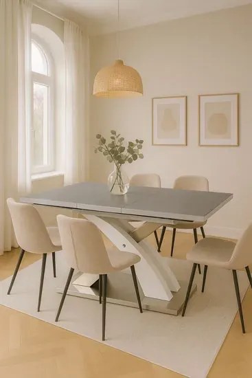 Szary stół rozkładany A8-H35