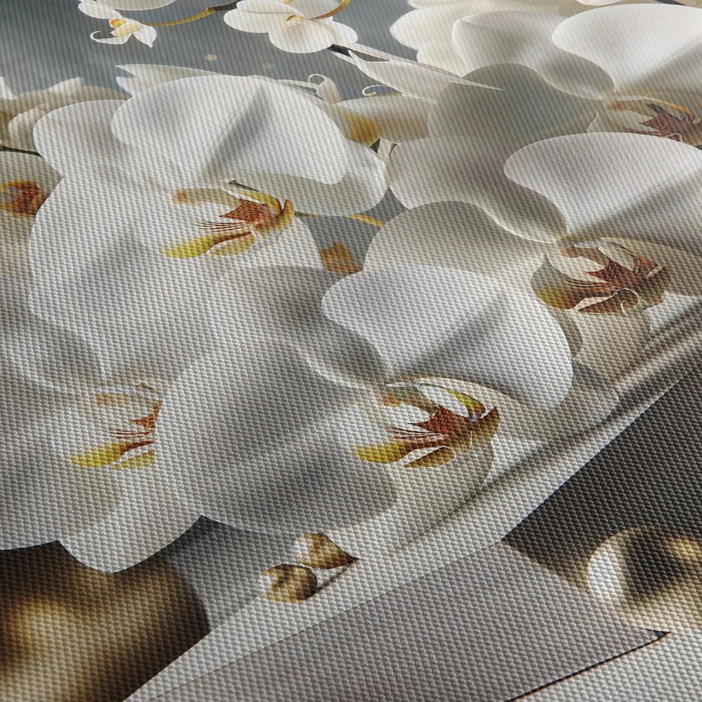 Obraz - Orchidea i złote kule (125x70 cm)