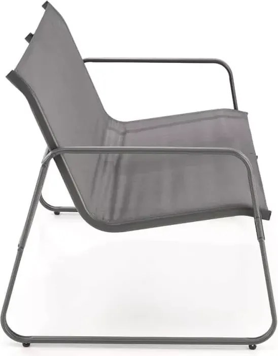 Zestaw ogrodowy Milagros – elegancka sofa, dwa fotele i szklany stolik kawowy z stalową ramą na taras i do ogrodu”
