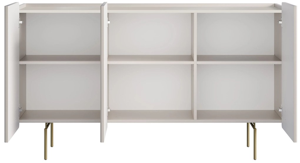 Komoda Malmi 150 cm - kaszmir / złote nóżki
