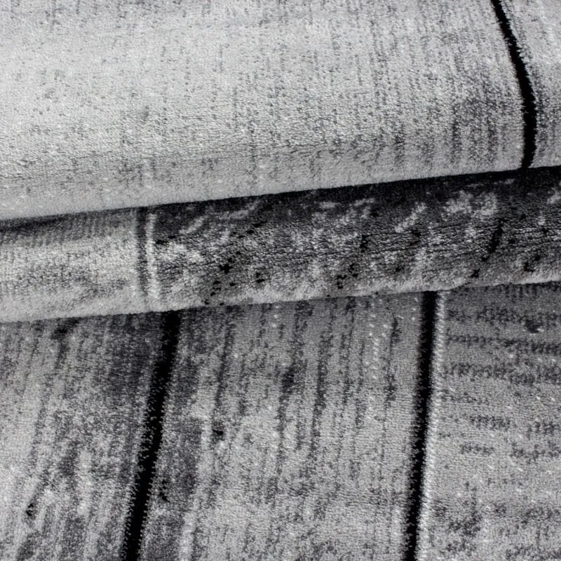 Dywan nowoczesny Parma Deski szaro-czarny 120 cm x 170 cm
