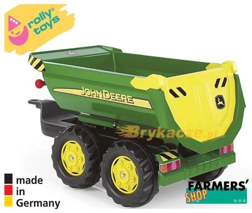 Rolly toys rollytrailer przyczepa wywrotka halfpipe john deere