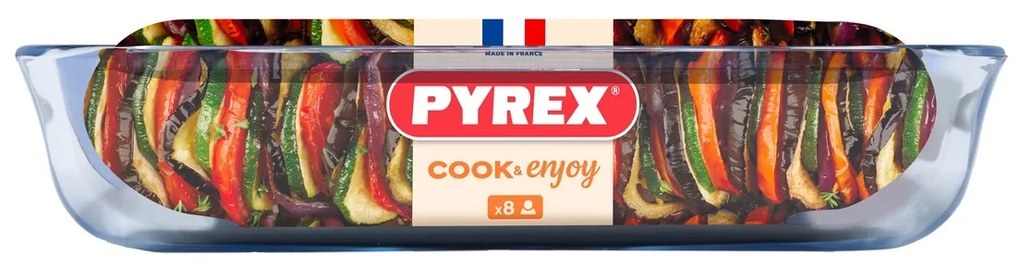 Pyrex Szklane naczynie żaroodporne 4,9 l, 40 x 27x 7 cm, L