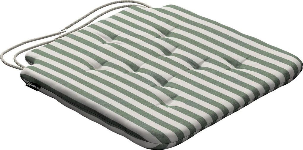 Poduszka na krzesło Olek kolor zielony tkanina wzorzysta