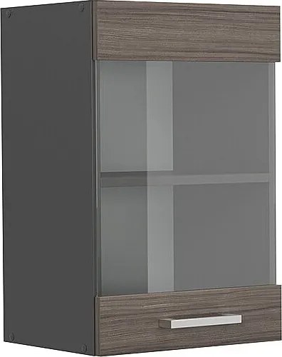 Szklana szafka kuchenna szlachetna szarość 40x31x60 r-line