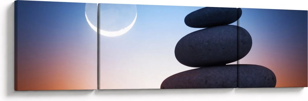 Obraz ułożonych kamieni jeden na drugim (170x50 cm)