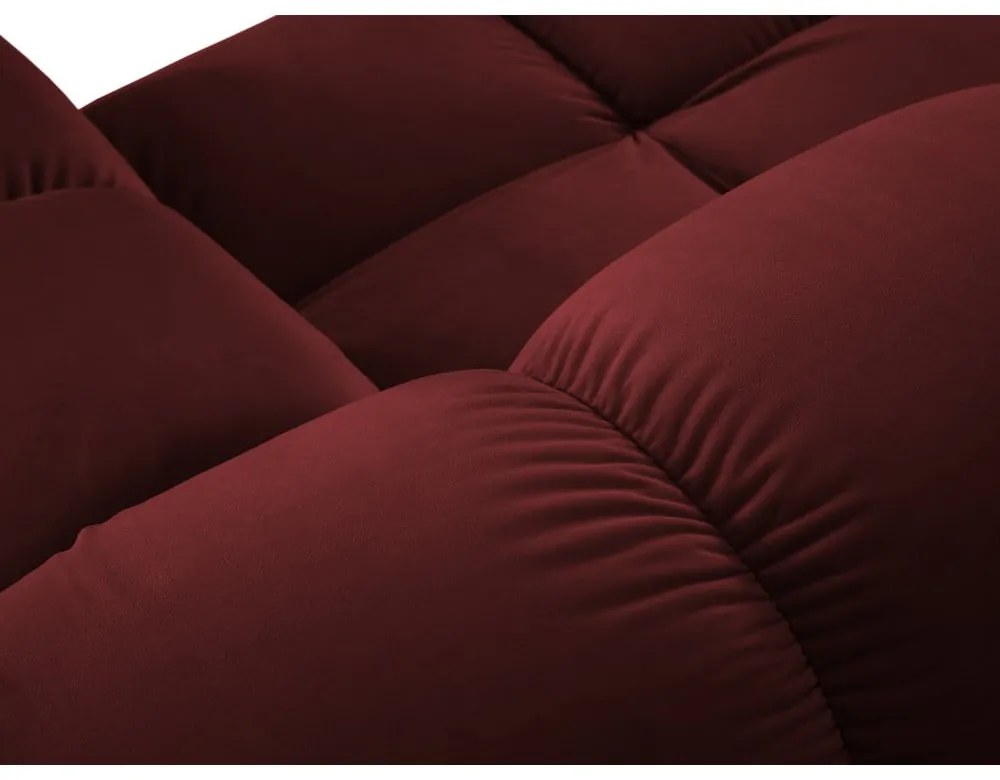 Czerwona aksamitna sofa 285 cm Bellis – Micadoni Home