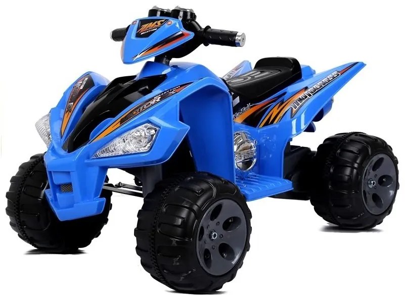 Quad na akumulator duże koła niebieski
