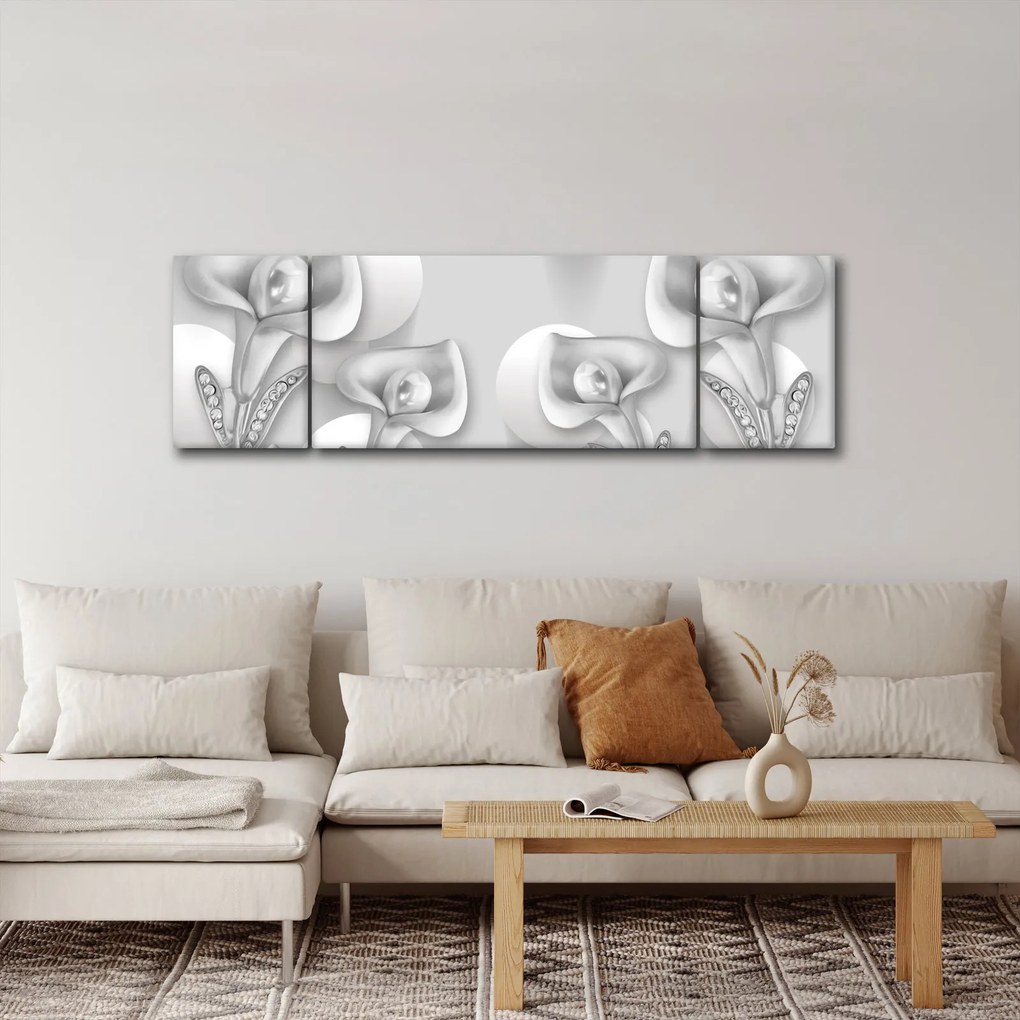 Obraz - kwiatowy wzór (170x50 cm)