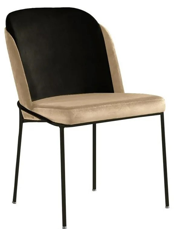 Zestaw krzeseł do jadalni Dore Beige and Black, 2 szt.