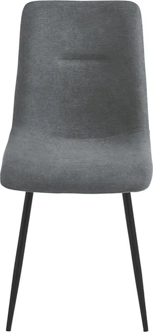 Komplet 2 krzeseł antracytowych "Nymara" z czarnym stelażem cm 45x59 90h