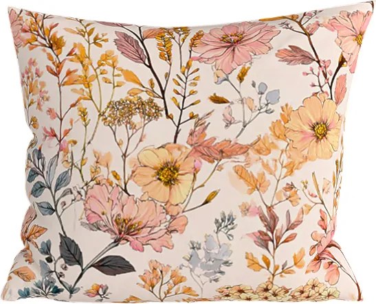 Bawełniana poszewka na poduszkę BLUMIRA POLY 45x45 cm, kolorowa