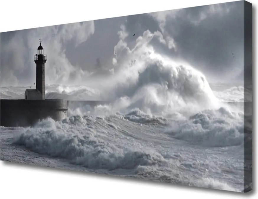 Obraz na płótnie Klasyczna Latarnia Morska