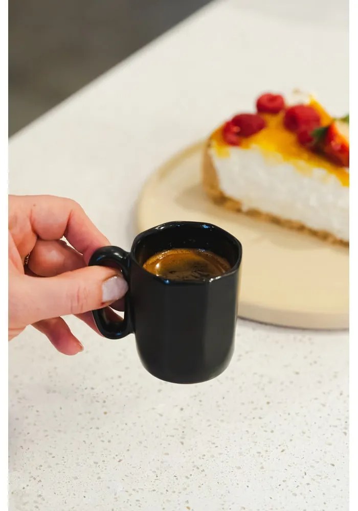 Czarne kamionkowe kubki na espresso zestaw 2 szt. 80 ml Fuori – Vialli Design