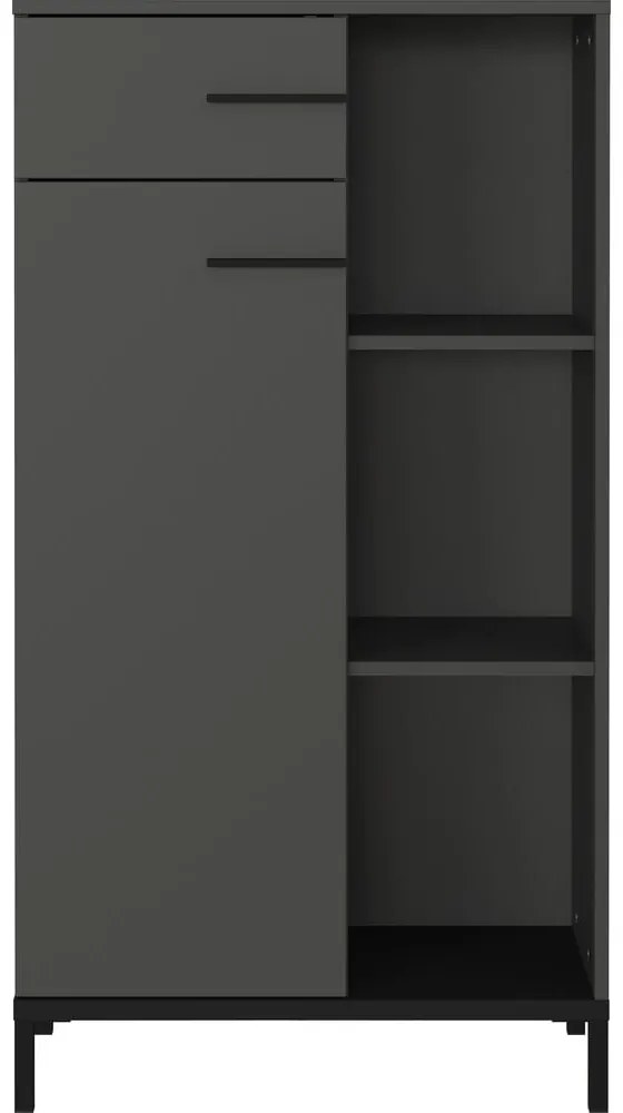Antracytowy regał 64x120x34 cm Rovigo – Germania