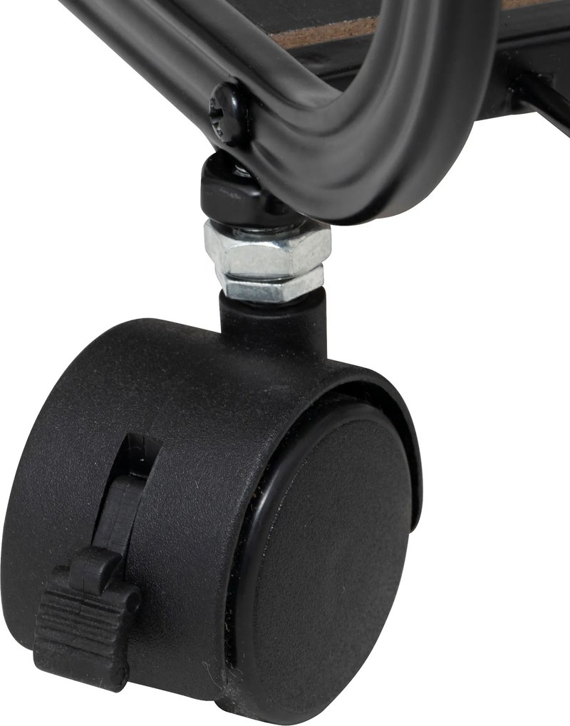 Półka mobilna NOIR, 2-poziomowa, metalowa, 43,3 x 28 x 53 cm