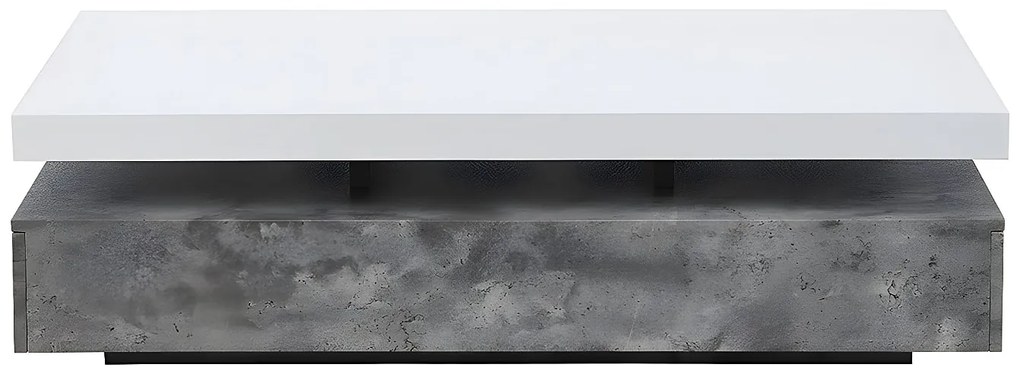 Ława FELIX – 2 szuflady – MDF – kolor: szary i biały