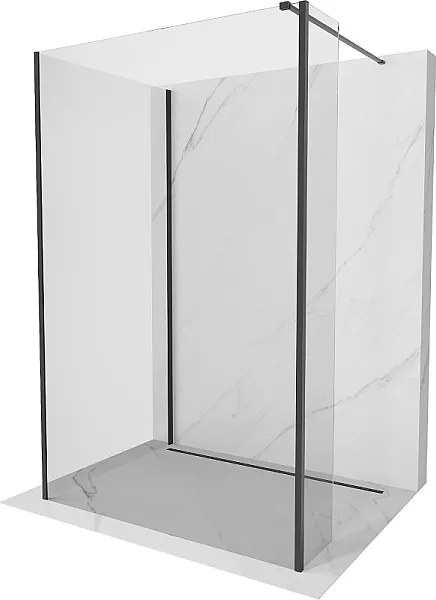 Mexen Kioto ścianka prysznicowa Walk-in 105 x 100 x 40 cm, transparent, czarna - 800-105-100-221-70-00-040