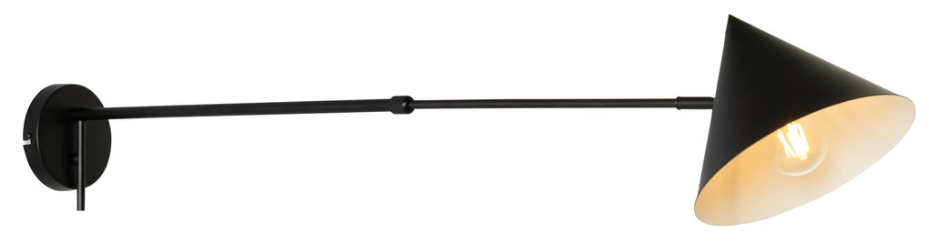 Designerska lampa ścienna czarna regulowana - TriangoloDesignerski Oswietlenie wewnetrzne