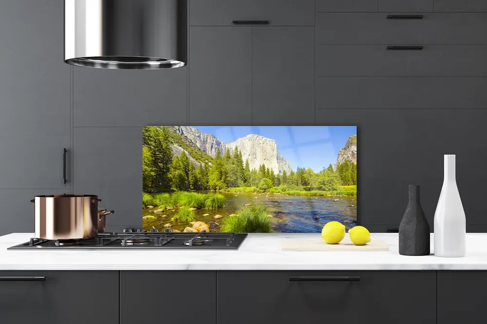 Panel Szklany Alpejska Sielanka nad Wodą