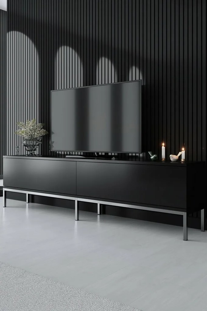 Stolik pod telewizor Lord Black and Silver