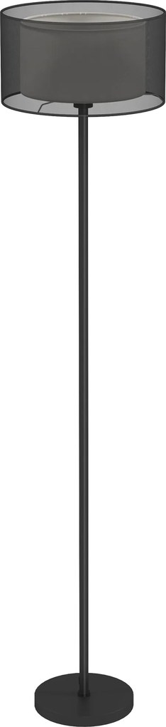 Lampa Stojąca HOMCOM z Dwukolorowym Abażurem, Metal, Czarno-Biały, z Przełącznikiem Nożnym