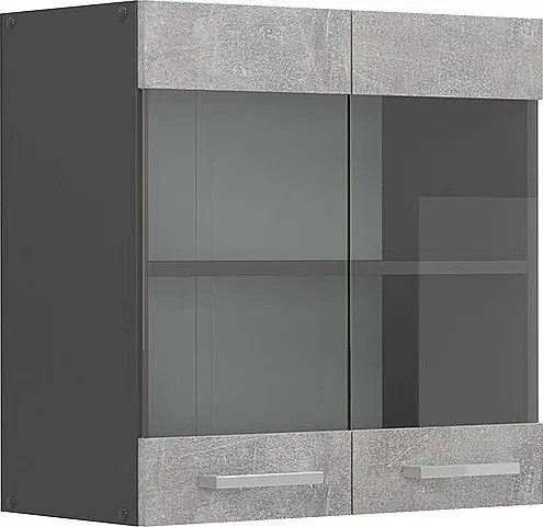 Szklana szafka kuchenna beton 60x31x60 r-line