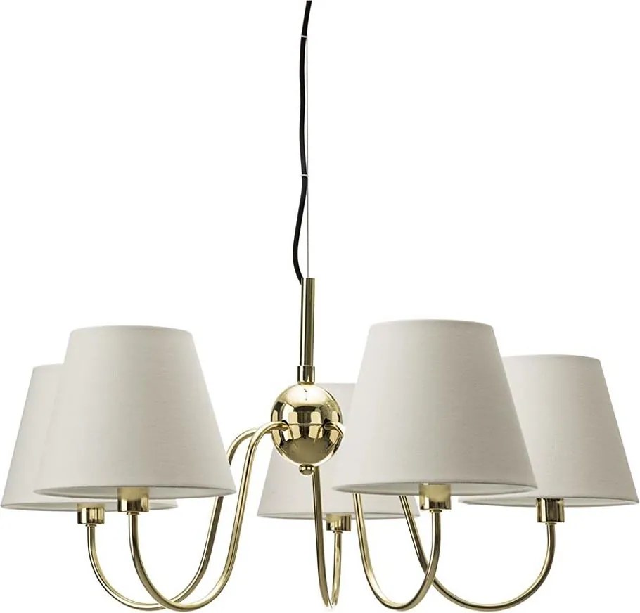 ByRydens 4202720-6509 - Żyrandol na lince LYNF 5xE14/8W/230V mosiężny/biały