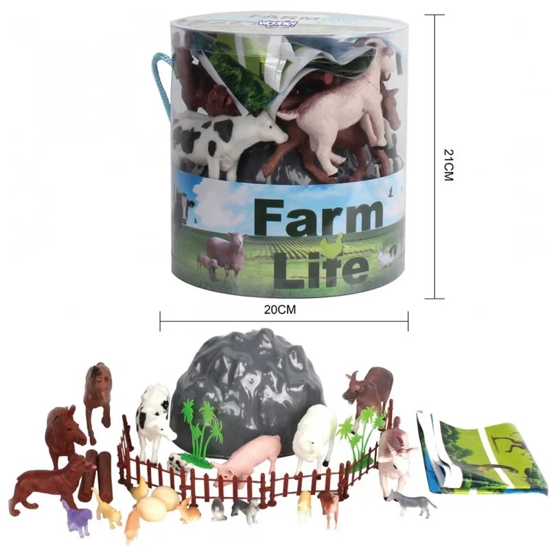 Woopie zestaw figurki zwierzęta farma 34 szt.