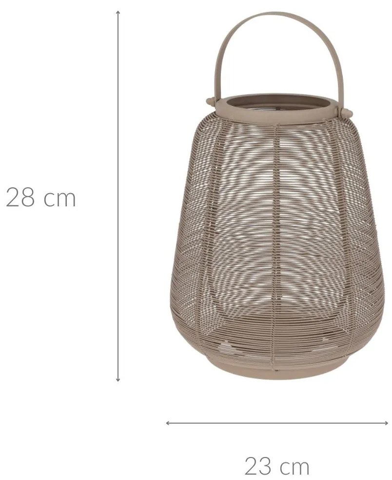Latarenka metalowa MINIMAL, wys. 28 cm
