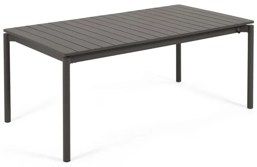 Czarny aluminiowy stół ogrodowy Kave Home Zaltana, 180x100 cm