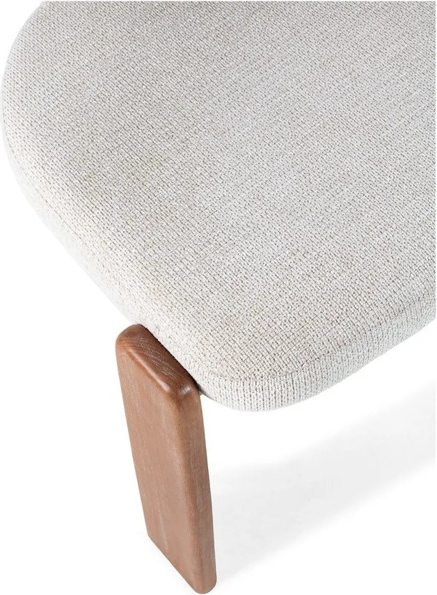 Kremowe tapicerowane krzesła zestaw 2 szt. Nadia – MOME