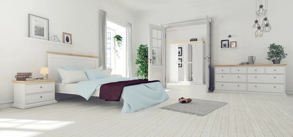 Komoda Paris 70305 biały - dąb sonoma