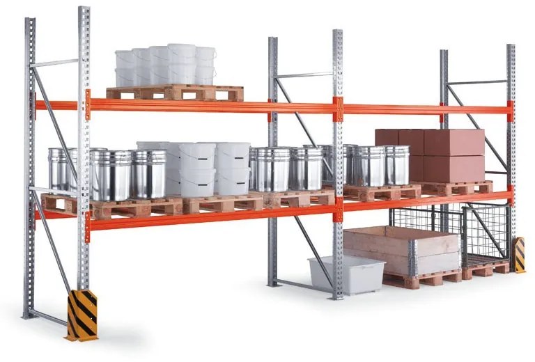 Regał paletowy 5500x1825x800 mm, 3 piętra, podstawowy
