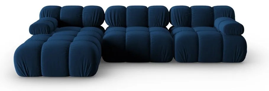 Niebieska aksamitna sofa 285 cm Bellis – Micadoni Home