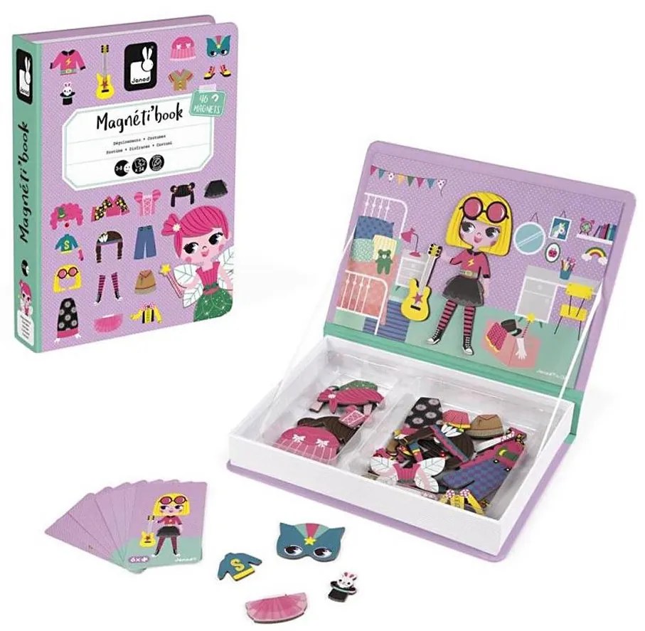 Janod - Magnetyczny zestaw interaktywny MAGNETIBOOK dziewczynka