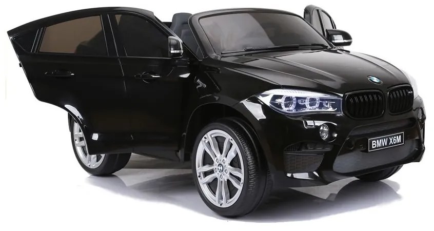 Auto na akumulator bmw x6m czarne dwuosobowy fotel