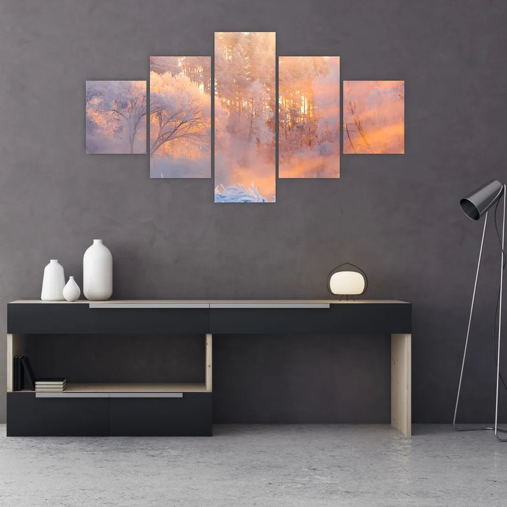 Obraz - Mroźny świt (125x70 cm)