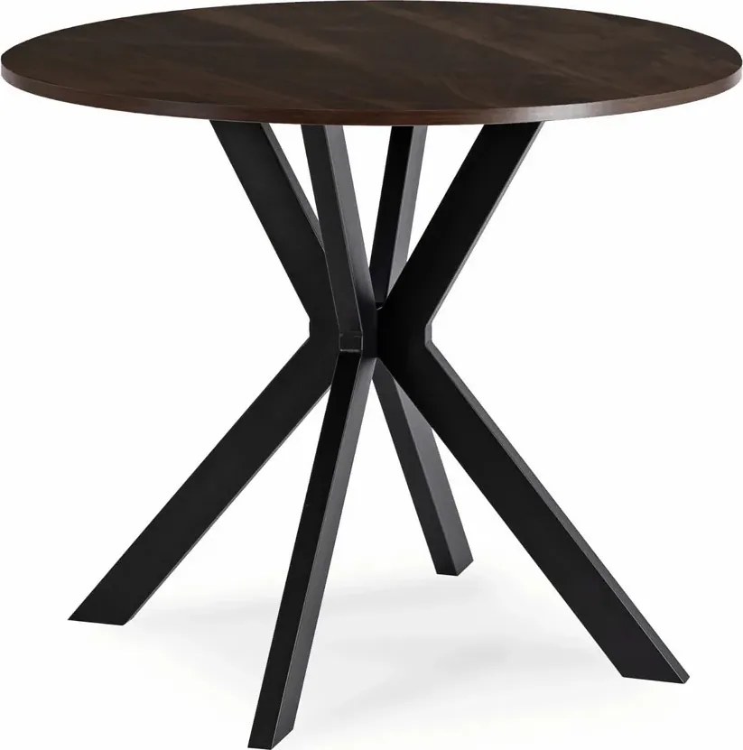 Nowoczesny okrągły stolik orzech 80cm M9-R35