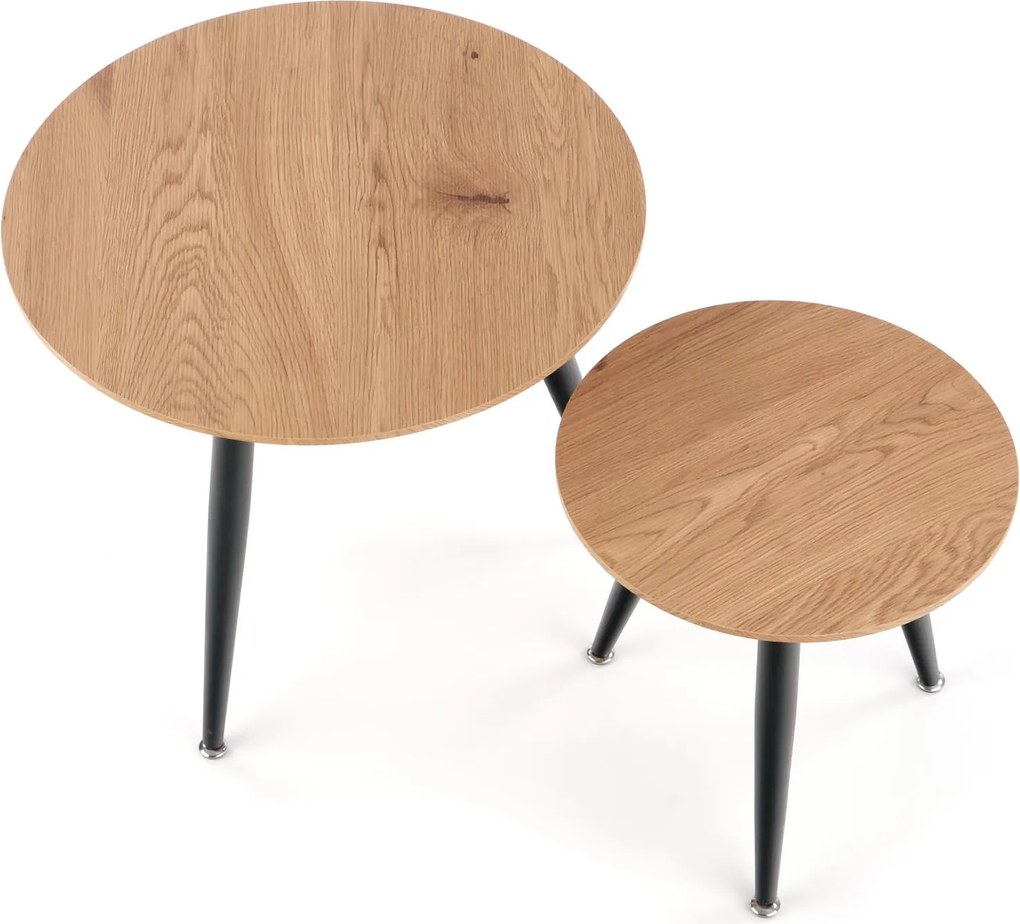 Komplet dwóch stolików kawowych w stylu loft Mentona 2