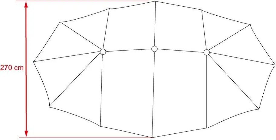 Avenberg Podwójny parasol Fugas, szary