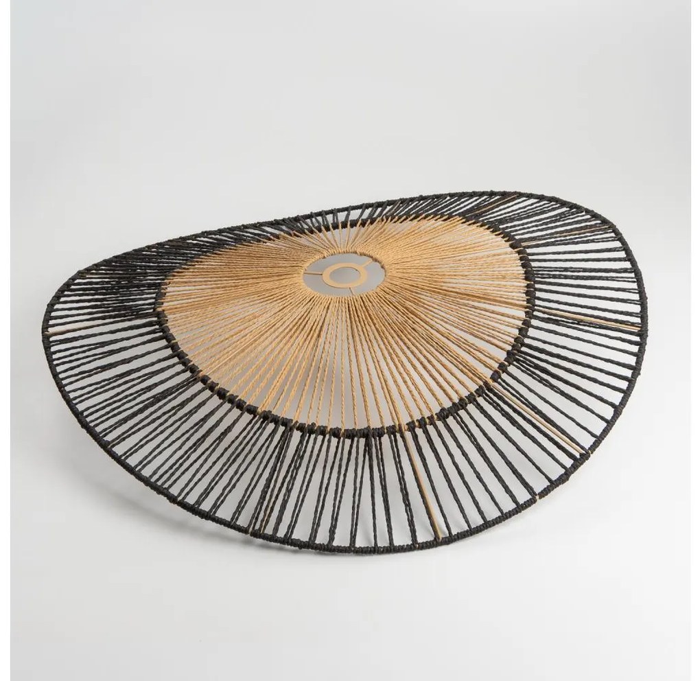 Uniwersalny abażur KERIA śr. 80 cm brązowy/czarny