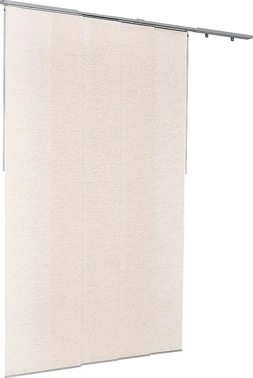 Roleta Panelowa SucceBuy na Rozciąganej Szynie, Szerokość 116-218 cm, Japoński Panel Pionowy z Regulacją Wysokości do 243 cm, Jasnobrązowa