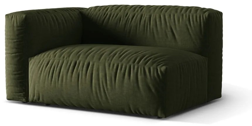 Zielony moduł sofy (lewostronny) Martina – Micadoni Home