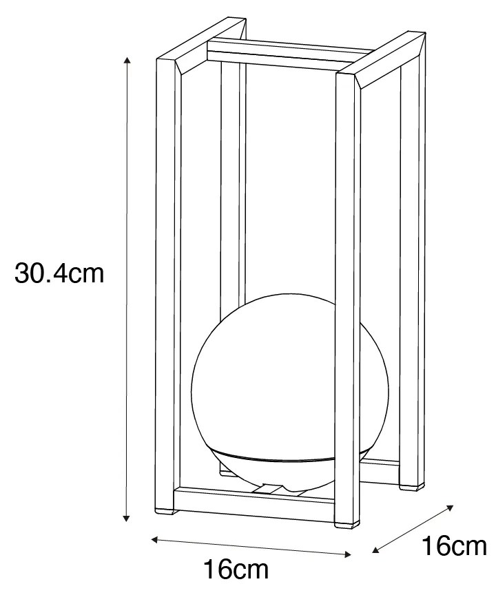 Zewnetrzna Zestaw 2 lamp stołowych zewnętrznych czarnych z dotykowym ładowaniem - Nowi Nowoczesny Oswietlenie zewnetrzne