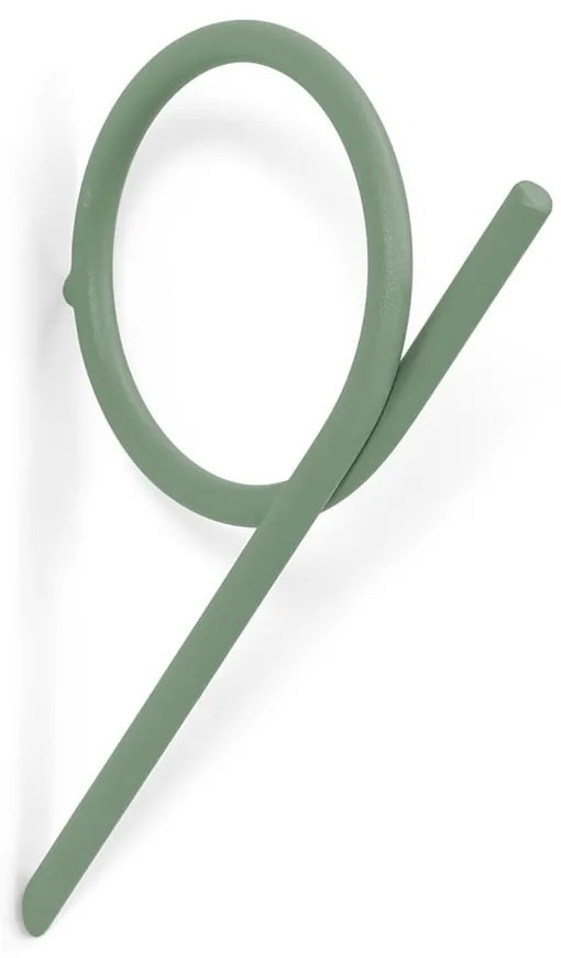Zielony ścienny stalowy haczyk Tuba – Spinder Design