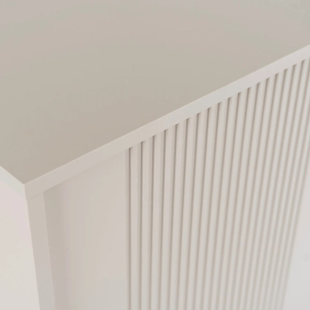 Komoda do Salonu SOFT 104 cm Kaszmir Ryflowana Dwudrzwiowa Nowoczesna